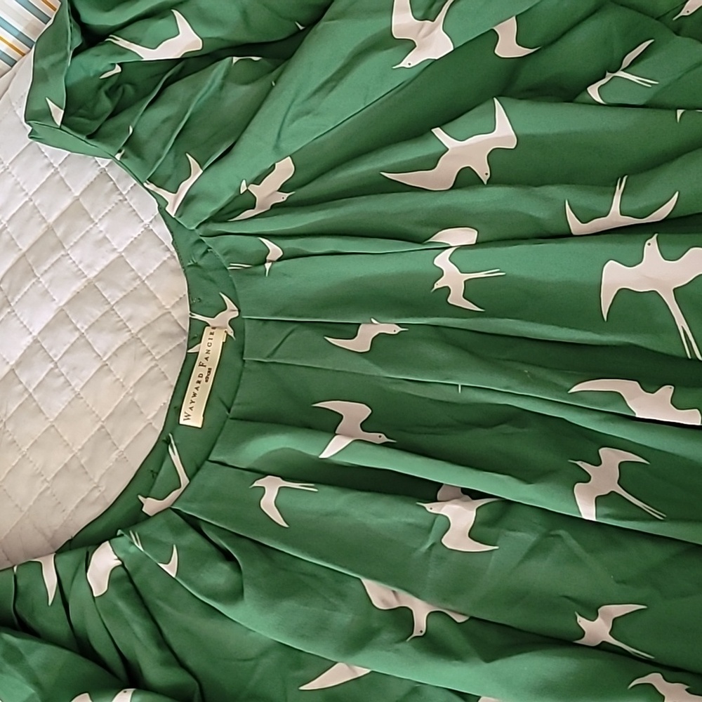 Green tunic from eShakti. The sleeves are open style down to 3/4 length